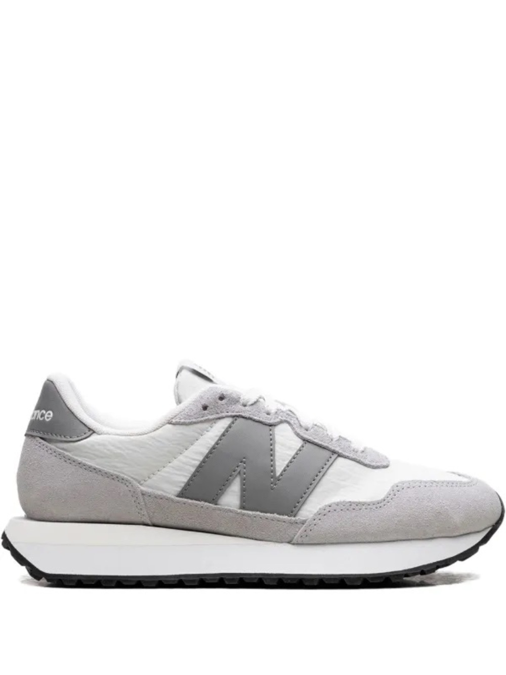 New Balance 237 White & Light Gray Classic Trainer - Size W 10/ M 8.5